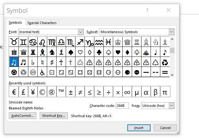 Cách chèn ký hiệu âm nhạc trong Microsoft Word và Excel