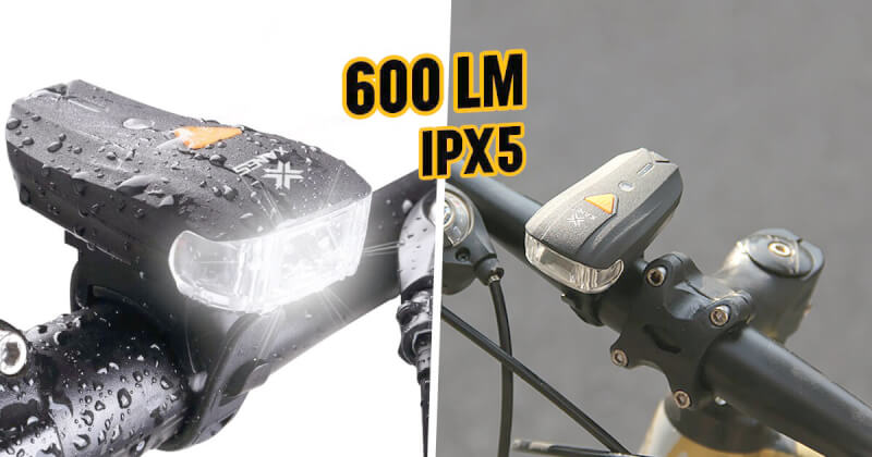 Đèn LED pin gắn xe đạp Xanes SFL-01 có độ sáng lên tới 600 lm và xa 100 mét
