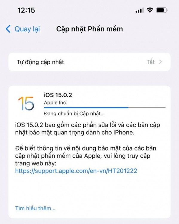 5 điều cần biết về bản cập nhật iOS 15.0.2