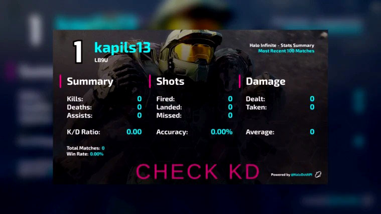 Cách kiểm tra Halo Infinite KD bằng KD Tracker và trong Game