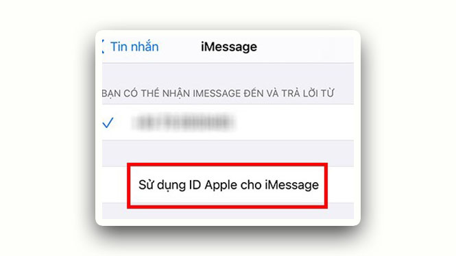 Thông báo ‘Sử dụng ID Apple cho iMessage’ là gì ?